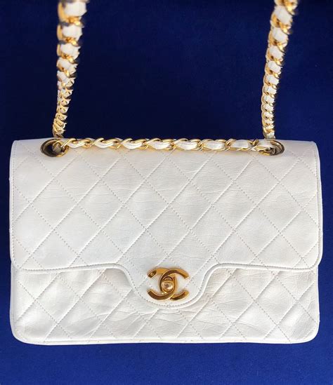 chanel handbag white|white chanel bag vintage.